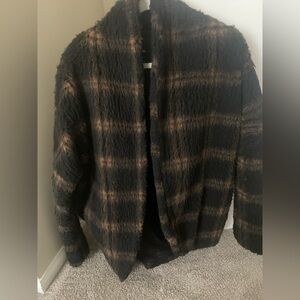Amanda Uprichard Black and Brown Cardi Jacket